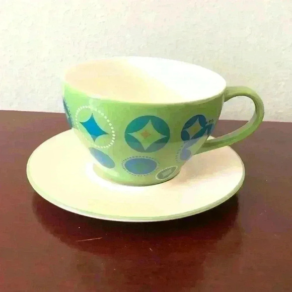 Starbucks Holiday Elf Christmas Stocking 2006 Coffee Mug Tea Cup Matching Plate - Picture 3 of 13